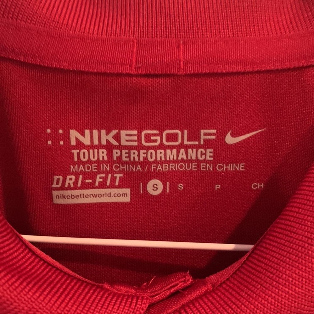 Mickey Mouse Golf Nike Dri-Fit Red Men’s Small Polo Shirt Disney Parks - Picture 4 of 6